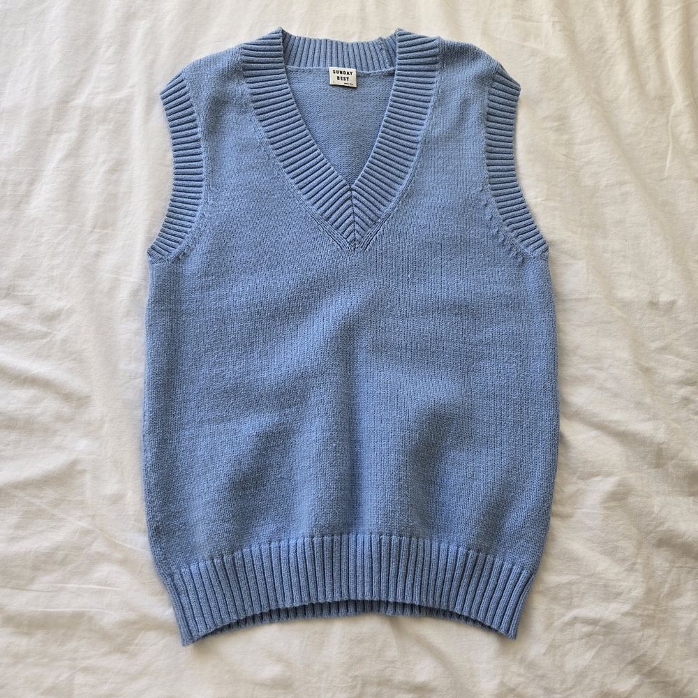 Aritzia Blue Sweater Vest